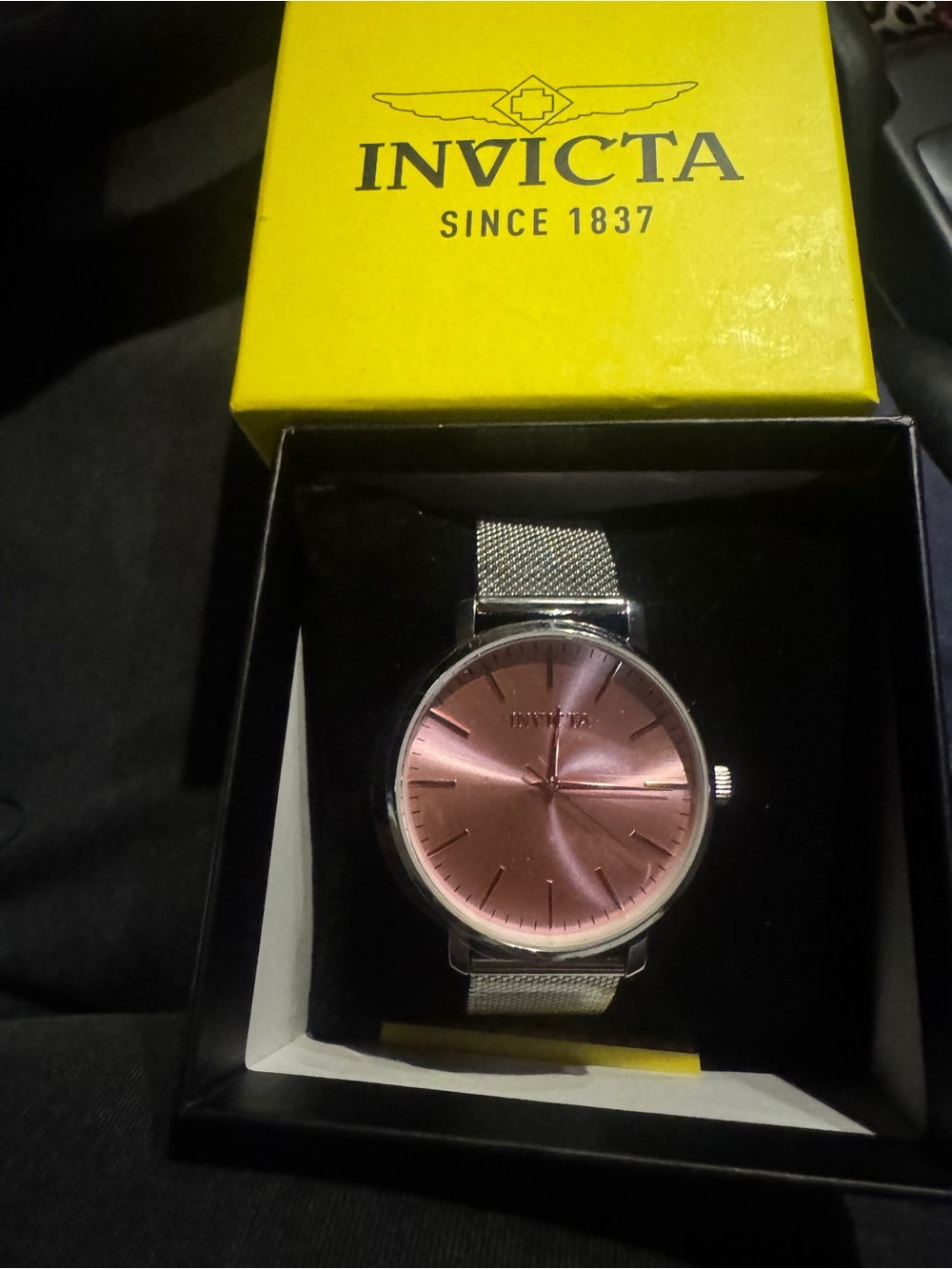 Invicta Womens Silver Mesh Watch with Rose Gold Dial - Picture 5 of 11